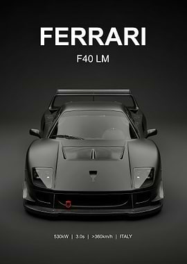 legend F40 LM Ferrari sport poster