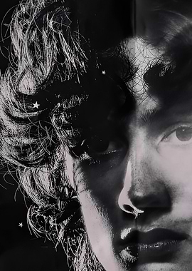 Close-up of a person with stars