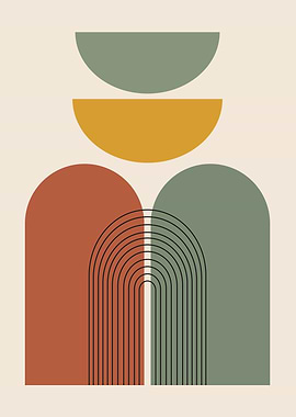 Mid-Century Modern Abstract Geometric Art