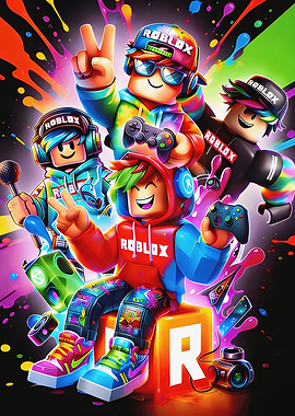 Roblox Characters with Gaming Accessories