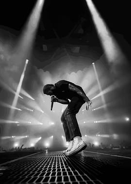 Singer performing on stage