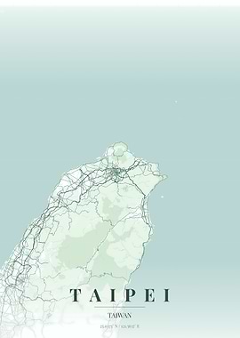 Taipei Map with Coordinates