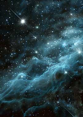Cosmic Nebula with Stars