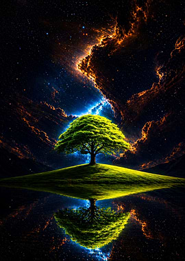 Tree of Life in Cosmic Nebula