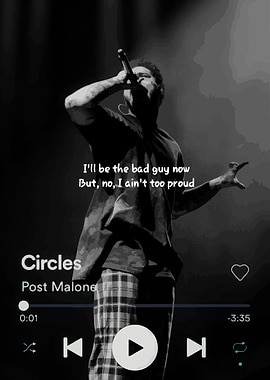 Post Malone 'Circles' Music Player
