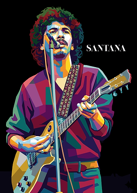 Santana Playing Guitar