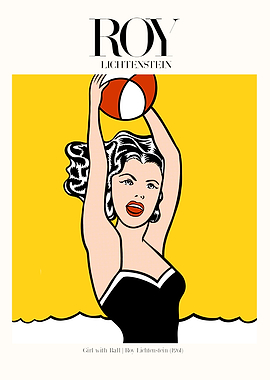 Roy Lichtenstein | Girl with Ball Poster
