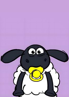Shaun the Sheep with Pacifier