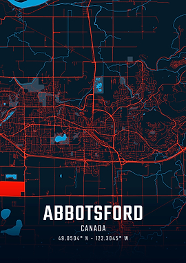 Abbotsford Canada City Map
