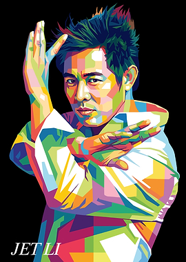 Jet Li Pop Art Portrait