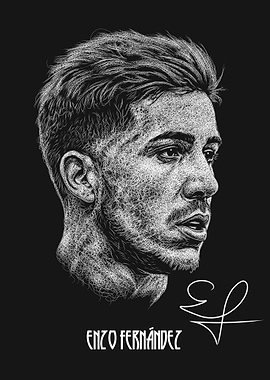 Enzo Fernández Scribble art