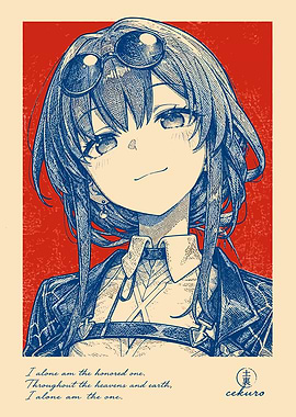 Anime Girl with Sunglasses and Quote