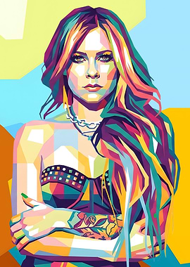 Avril Lavigne Pop Art Portrait