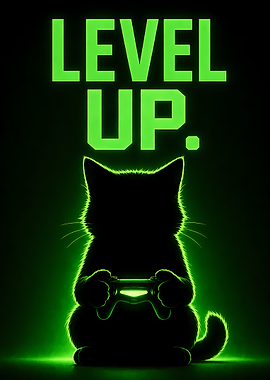 Gaming Cat Level Up