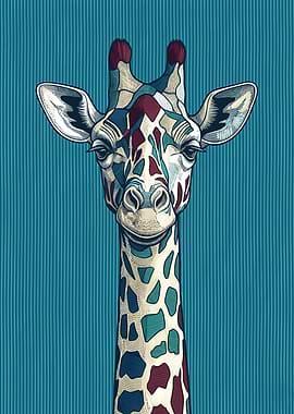 Stylized Giraffe Portrait