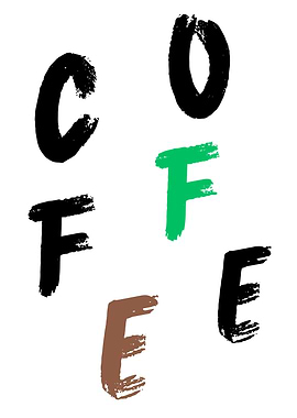 Coffee letters art