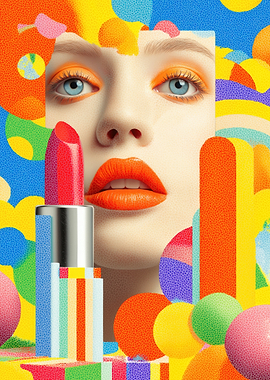 Vibrant Pop Art Makeup Portrait