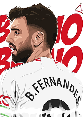 Bruno Fernandes Football Art