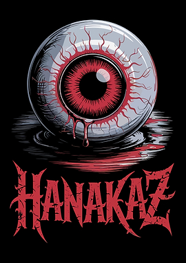 Bloody Eyeball with Hanakaz Text