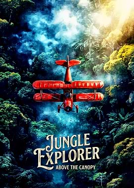 Jungle Explorer Biplane Above Canopy