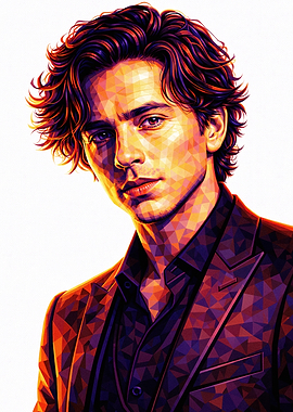 Geometric Portrait of Timothée Chalamet