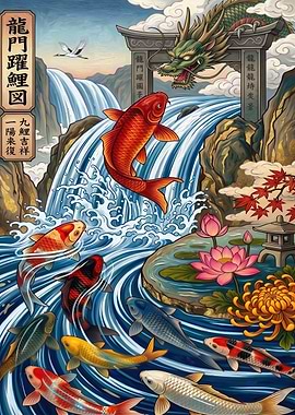 Garden Of The Nine Koi