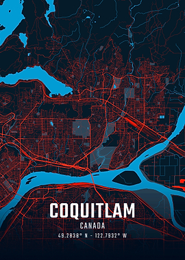 Coquitlam Canada City Map