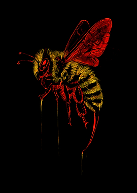 Glow Bee Illustration