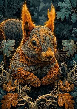 Squirrel in a Forest