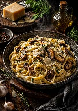Creamy Mushroom Pasta with Parmesan