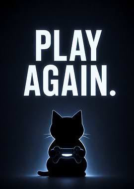 Cat playing video games