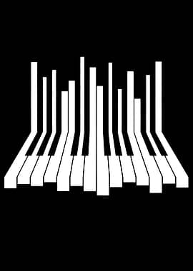 Abstract Piano Keys Art minimalist