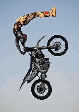 Motocross Rider Performing a Flip