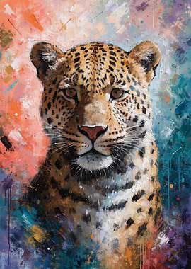 Leopard Portrait Painting