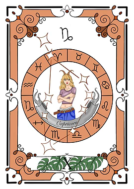 Zodiac Capricorn Card