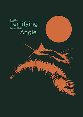 Funny Terrifying Angle Cat Poster