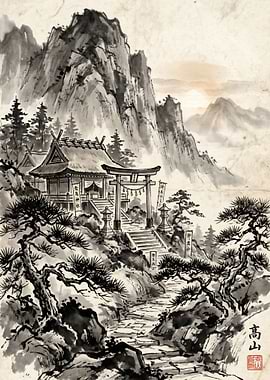 Japanese Mountain Shrine