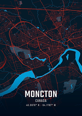 Moncton City Map