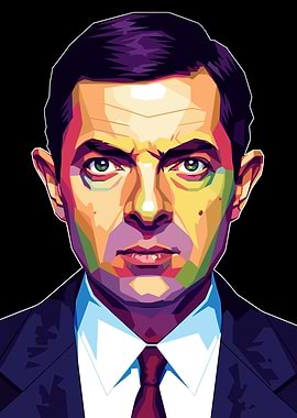 Rowan Atkinson Pop Art Portrait