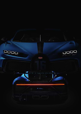 Bugatti Chiron Front and Rear