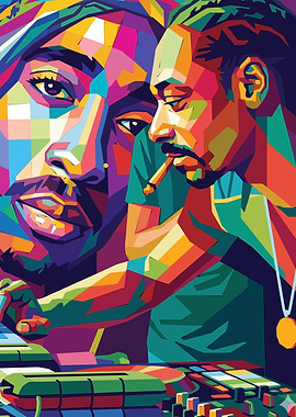 Tupac and Snoop Dogg Pop Art