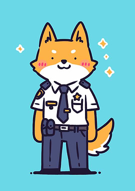 Cute Dog Police Officer