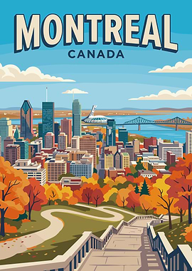 Montreal Cityscape in Autumn