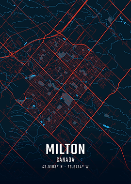 Milton Canada City Map
