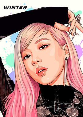 Winter K-Pop Star Portrait