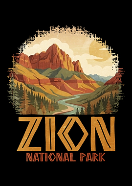 Zion National Park Vintage Poster