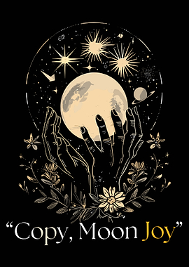Moon Child Hands Holding Moon – Celestial Spiritual Aesthetic Poster