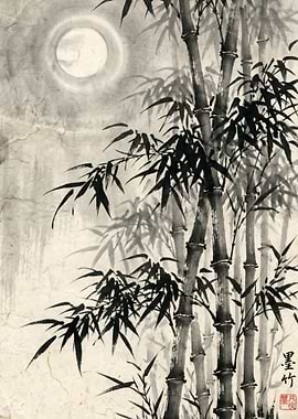 Bamboo under the Moon