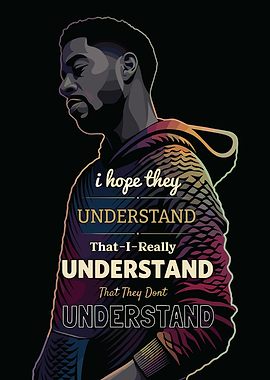 Kid Cudi with Inspirational Text