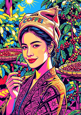 Woman in Coffee Plantation